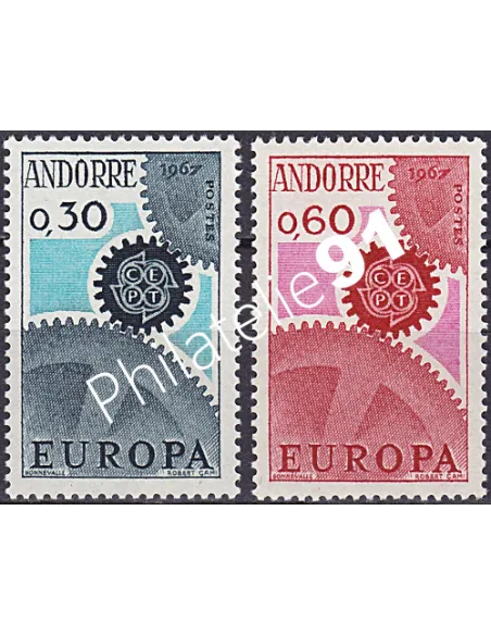 Andorre Français, n° 179 à 180, europa, collection timbres Europe