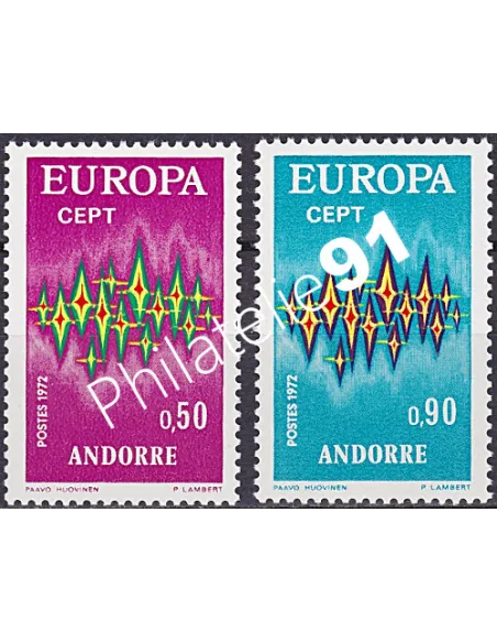 Andorre Français, n° 217 à 218, collection timbres Europe