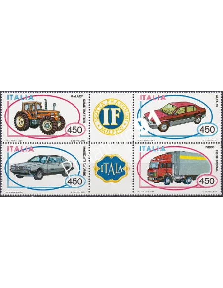 Italie, n° 1604 à 1607, Bloc de 4, collection Tiimbres Europe