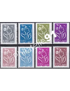 Timbre n° 3965 à 3972, Marianne de Lamouche, Collection timbres France