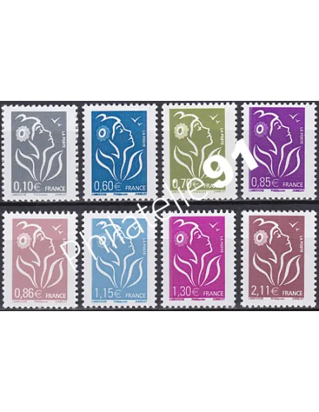 Timbre n° 3965 à 3972, Marianne de Lamouche, Collection timbres France