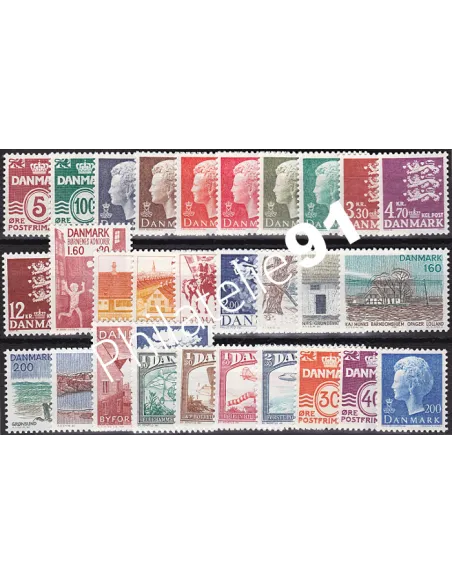 DANEMARK, année complète 1981, Collection timbre Europe