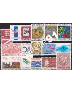 DANEMARK, année complète 1987, Collection timbre Europe