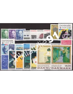 DANEMARK, année complète 1991, Collection timbre Europe