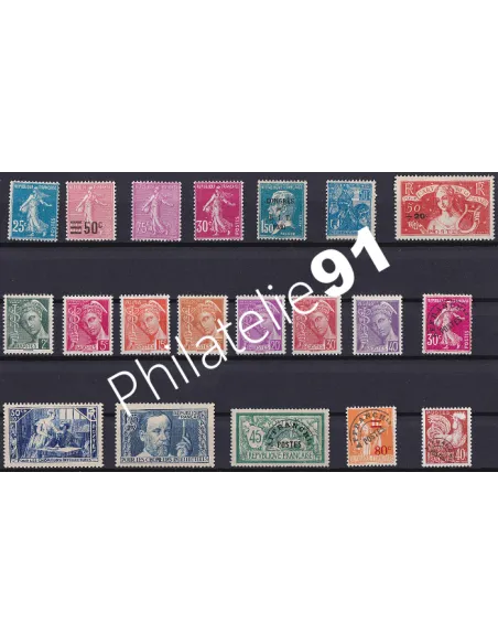 Lot de timbres Charnières, Collection timbres France