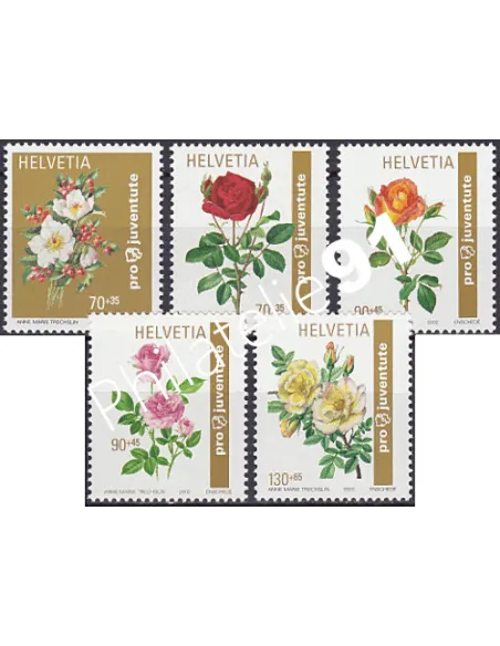 SUISSE, n° 1734 à 1738, collection timbres Europe