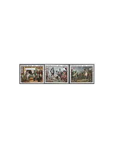 Timbres du Tchad - Poste Aérienne. Thématique: Napoléon