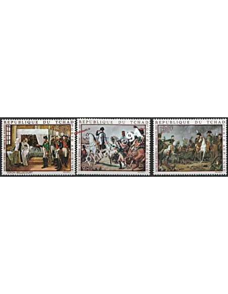 Timbres du Tchad - Poste Aérienne. Thématique: Napoléon