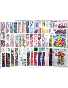 Année complète de timbres de Monaco - Année 1974 - Neuve