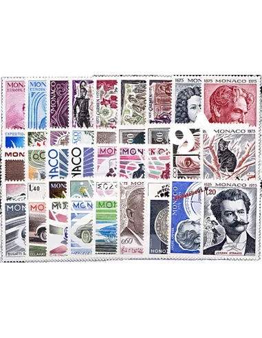 Année complète de timbres de Monaco - Année 1975 - Neuve**