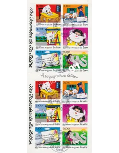 BC 9, Carnet adhésif oblitéré, collection timbres France