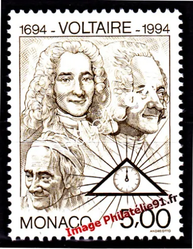 Timbre de MONACO n° 1962 - Voltaire