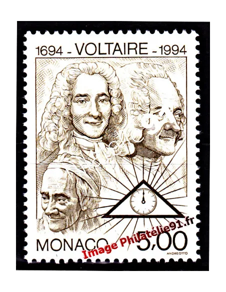 Timbre de MONACO n° 1962 - Voltaire