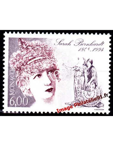 Timbre de MONACO n° 1963 - Sarah Bernhardt
