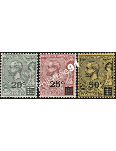 Timbres n° 51 à 53, collection de Timbres de monaco