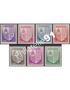 Andorre français, n°  93 à 99, collection timbres Andorre