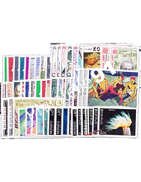 Timbres de Monaco - Année complète 1980 neuve
