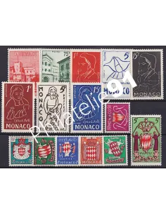 Monaco, Année complète1954, collection timbres Monaco