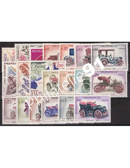Monaco, Année complète1961, collection timbres Monaco