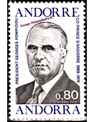 Timbre neuf d'Andorre Français n° 249 - Georges Pompidou