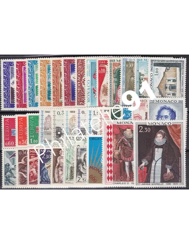 Monaco, Année complète1968, collection timbres Monaco