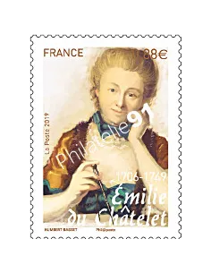 Timbre Emilie du Châtelet, collection timbres France