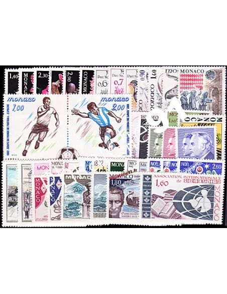 timbres de Monaco - Année complète 1982 - Neuve**