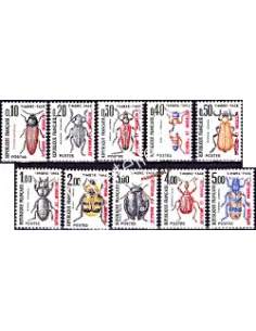 timbres-taxe de ST PIERRE ET MIQUELON n° 82 à 91, collection Dom-Tom