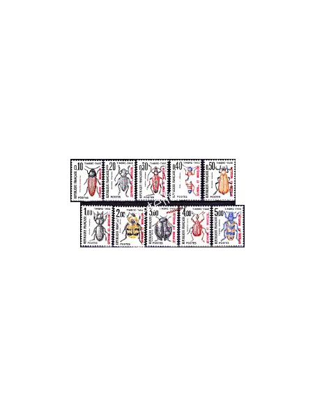 timbres-taxe de ST PIERRE ET MIQUELON n° 82 à 91, collection Dom-Tom