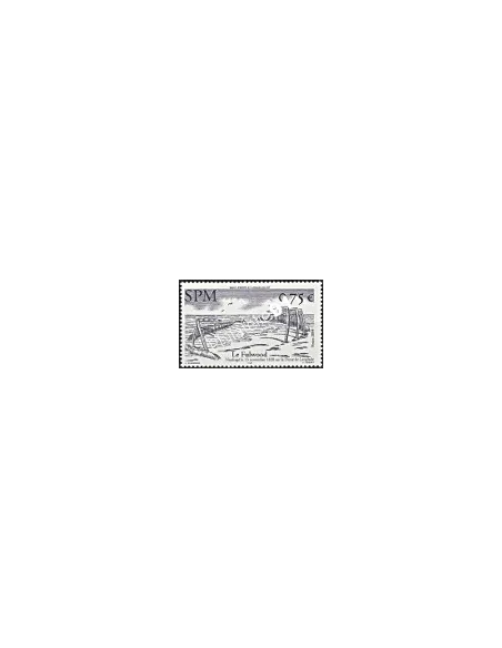 Timbre de Saint-Pierre et Miquelon n° 822, bateau, collection Dom-Tom