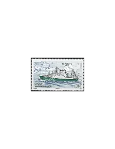 Timbre de Saint-Pierre et Miquelon n° 1066, bateau, collection Dom-Tom