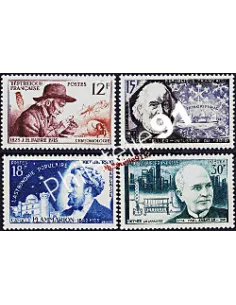 Timbres de France n° 1055 à 1058 - Inventeurs et chercheurs célèbres.