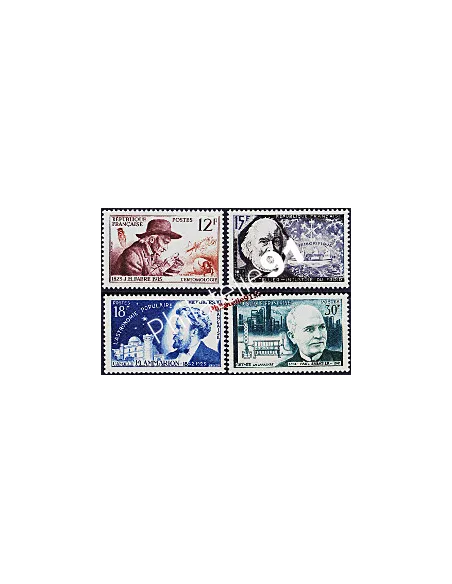 Timbres de France n° 1055 à 1058 - Inventeurs et chercheurs célèbres.