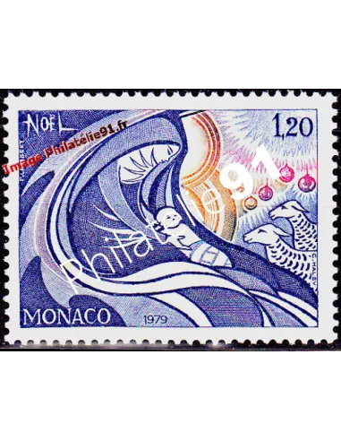 Timbre de MONACO n° 1205 - Noël - La Nativité