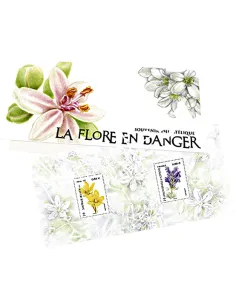 BS 155, la flore en danger, timbres France
