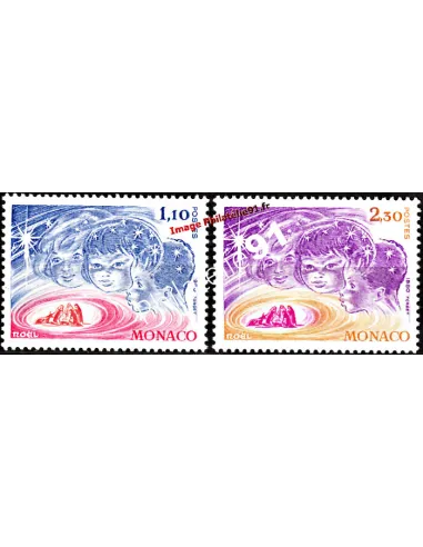 MONACO - n° 1249 - 1250 - Noël -Enfants et crèche-