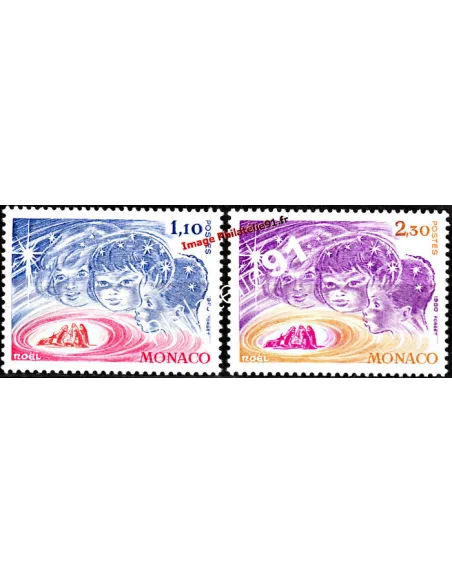 MONACO - n° 1249 - 1250 - Noël -Enfants et crèche-