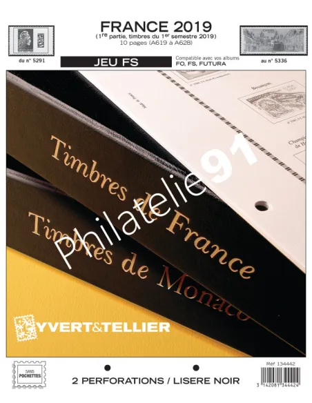 JEU Fs FRANCE 2019 1er semestre, matériel philatélique