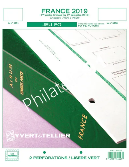 JEU FO FRANCE 2019 1er semestre, matériel philatélique