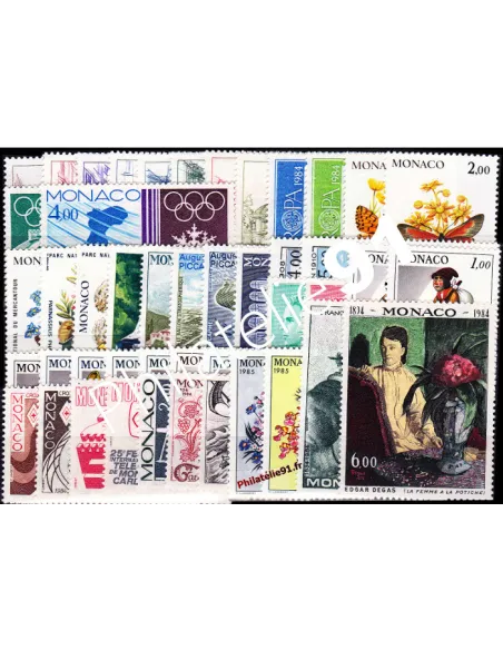 Timbres de Monaco - Année complète 1984 - Neuve**