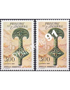 Timbre n° 381, variété, collection Timbre Andorre Français