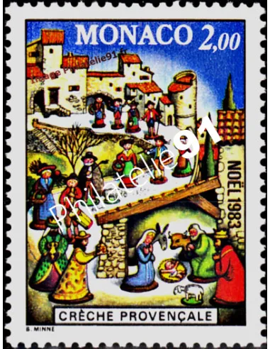 MONACO - n° 1400** - Noël - Crèche provençale