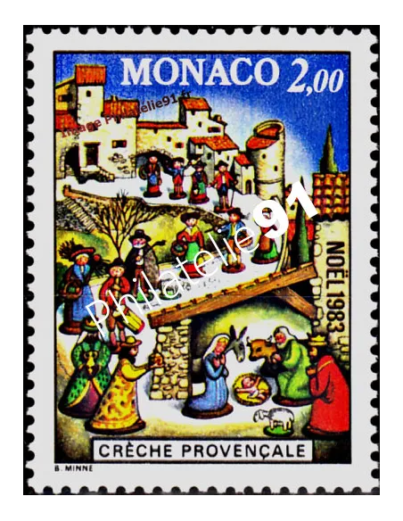 MONACO - n° 1400** - Noël - Crèche provençale