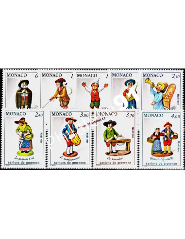 MONACO - n° 1437 à 1445 - Noël - Les santons de Provence