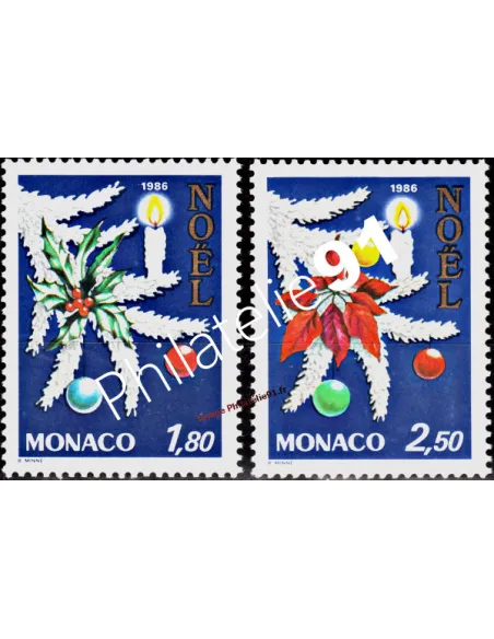 MONACO - n° 1554 à 1555 - Noël
