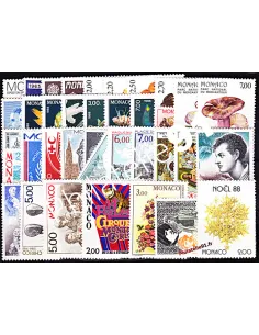 Timbres de Monaco - Année complète 1988 neuve**
