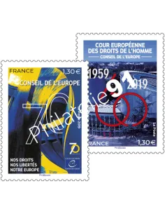 Timbres de service 174 et 175, Conseil de l'Europe, timbres de France