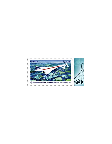 Timbre P.A. 83a, 50ème anniversaire du premier vol du Concorde, timbres France