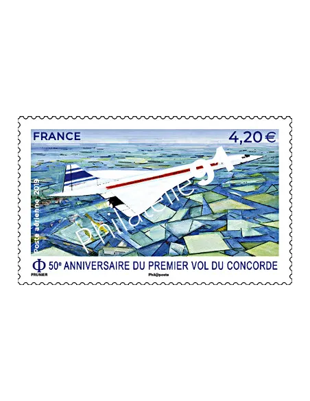 Timbre P.A. 83, 50ème anniversaire du premier vol du Concorde, timbres France