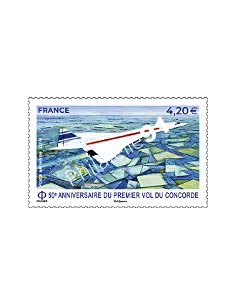 Timbre P.A. 83, 50ème anniversaire du premier vol du Concorde, timbres France